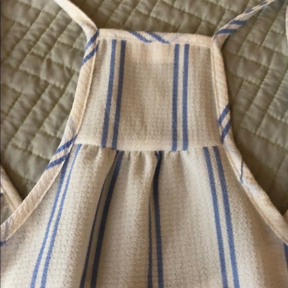 Trend Setter Diva Boutique White Striped Spaghetti Strap Tank - Picture 7 of 7